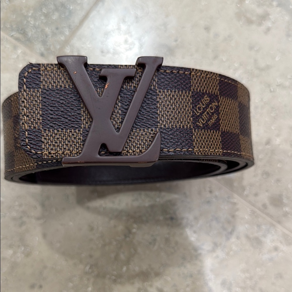 Louis Vuitton Brown Checkered Belt